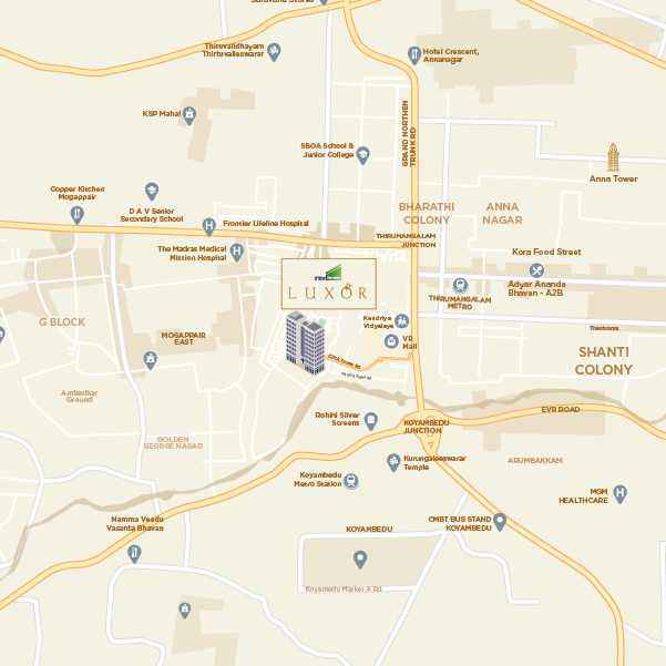 TVS LUXOR LOCATION MAP